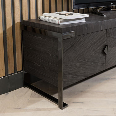 Quatropi Carbonado TV Stand Cabinet Unit Grey Smoked Oak 200cm