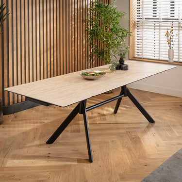 Quatropi Carter 6 - 10 Seat Ceramic Extending Dining Table 160-240cm Beige