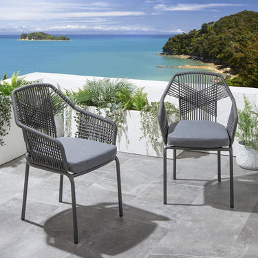 Quatropi Cia Outdoor Garden Dining Chairs Grey