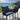 Quatropi Cole 6 Seater Outdoor Garden Bar Set Blue & Grey Aluminium