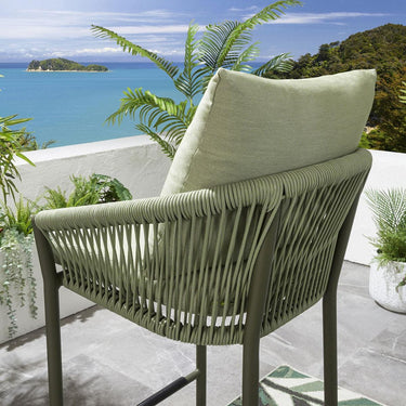 Quatropi Cole Aluminium Outdoor Garden Bar Stool Green