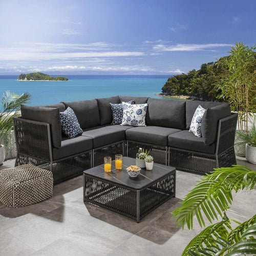 Cole Modular Garden Corner Sofa Set Grey 218x218cm L6C