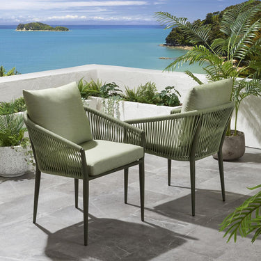 Quatropi Cole Outdoor Garden Dining Chair Green