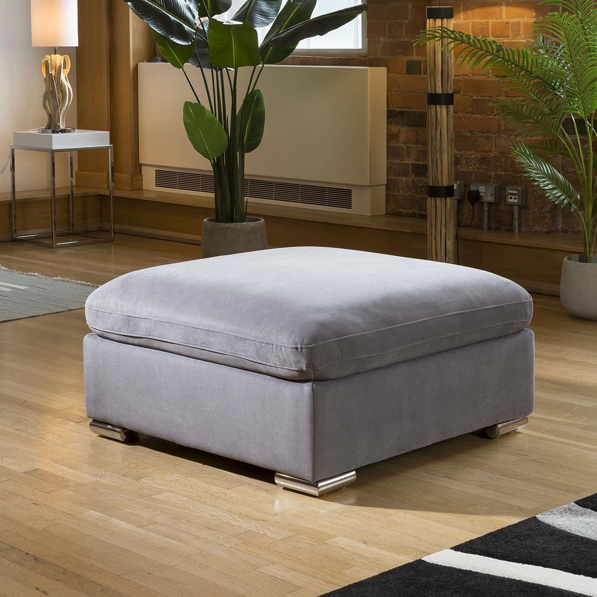 Quatropi Comfy Mikey Corner Sofa Medium Grey U Shape 5 Seater Couch 5L