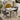 Quatropi Compact 2 Person Dining Set - White Ceramic Marble Table - Carver Dining Chairs