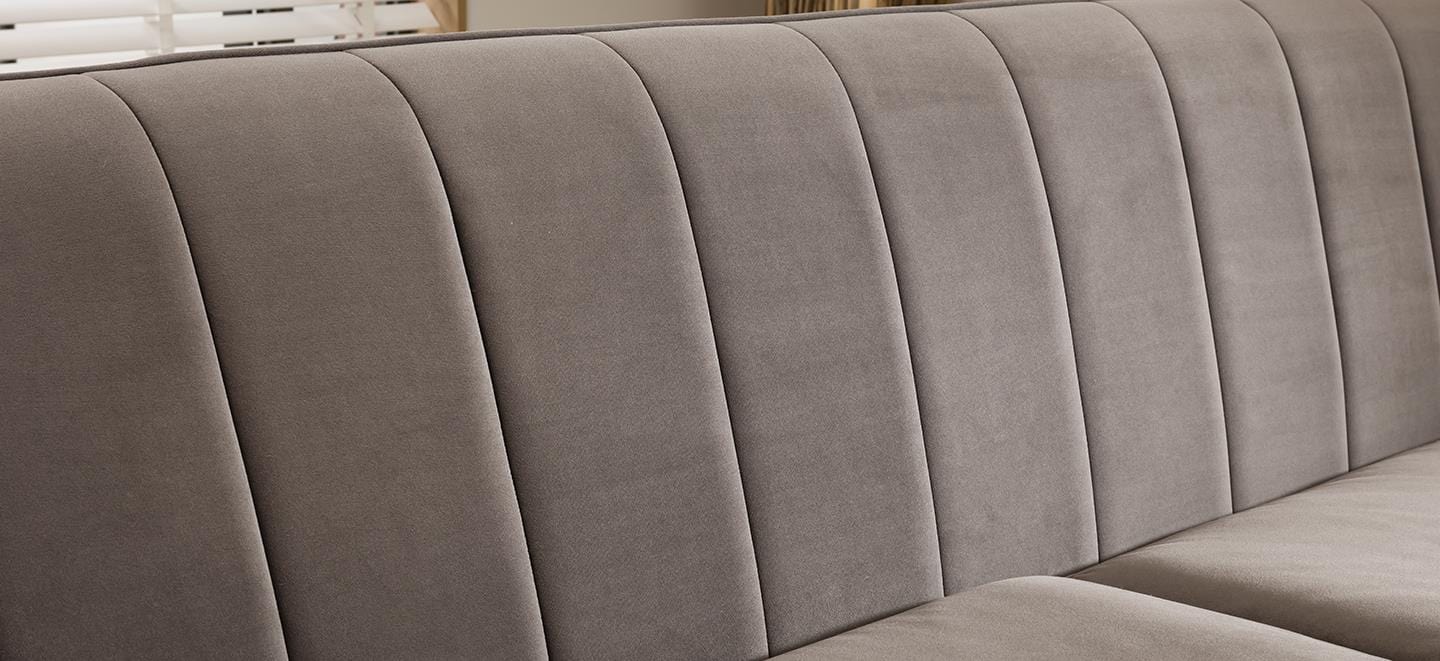 Quatropi Comway 3 Seater Velvet Sofa Grey