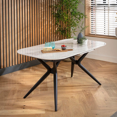 Conor 8 Seater Ceramic Extending Dining Table 160-200cm Grey