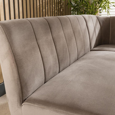 Quatropi Contemporary Kitchen Corner Dining Bench Seat Mink 5 Seater L/R