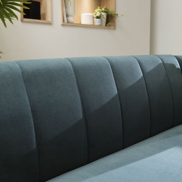Quatropi Contemporary Kitchen Corner Dining Bench Seat Teal 5 Seater L/R
