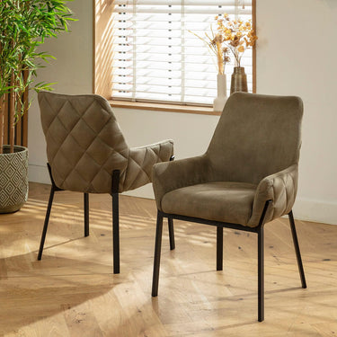 Quatropi Cora & Venus 6 Seater Round Extendable Dining Set Green & Black Ceramic