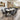 Quatropi Corner Bench Dining Set Left-Hand White Ceramic Table 8 Seater Grey