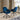 Quatropi Corner Dining Set Left-Hand Ceramic Marble Table 8 Seater Blue