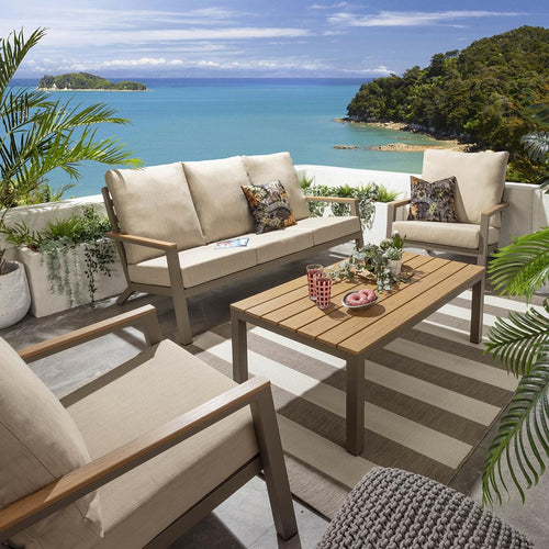 Darwin 5 Seater Outdoor Garden Sofa Set Beige