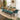Quatropi Designer Parquet 8 Seater Dining Set Mordern Teal Velvet Chairs 220cm