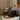 Quatropi Dorian Round Nesting Side Table Set Black Oak & Brass 60cm