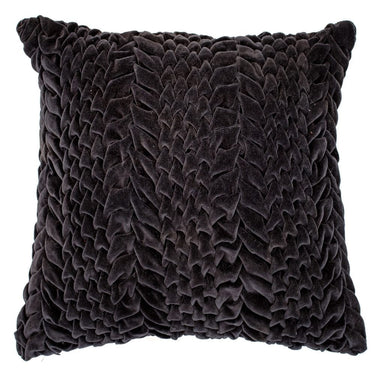 Quatropi Dunand Velvet Scatter Cushion Black 45cm