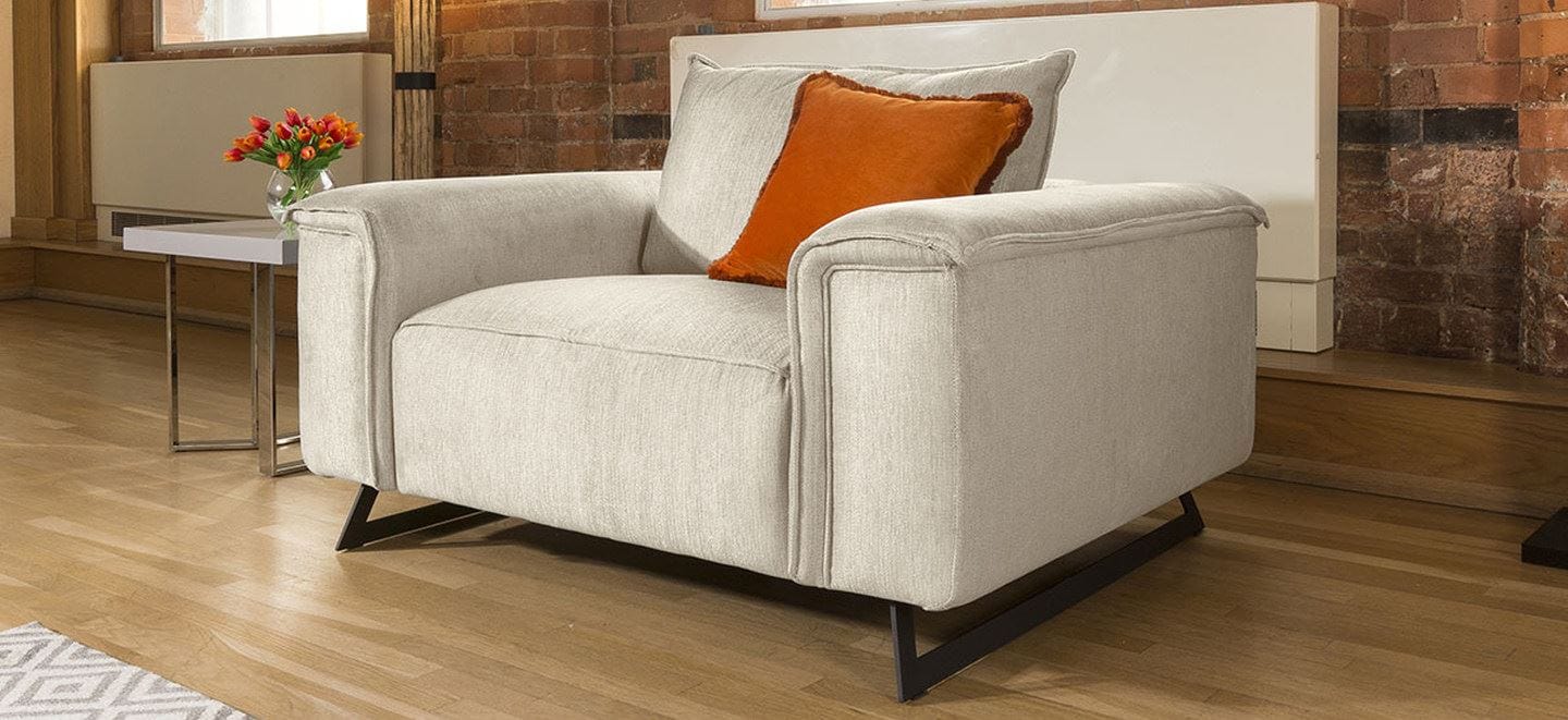 Quatropi Effie Range Large Modern Luxury Armchair Many Fabrics Available 1.4m
