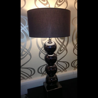 Quatropi Envy Lighting Modern Designer Table / Bedside Lamp Bilba Black Chrome
