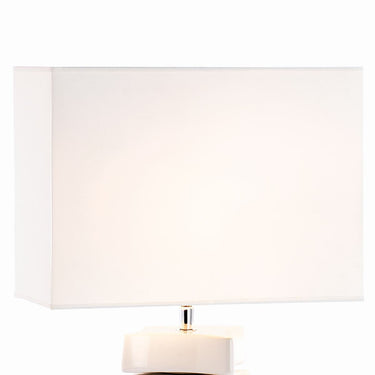 Quatropi Envy Lighting Modern Designer Tall Table Bedside Lamp White Grey 4390