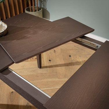 Quatropi Evie & Ruben Large 6 Seater Extendable Dining Set Brown Wood