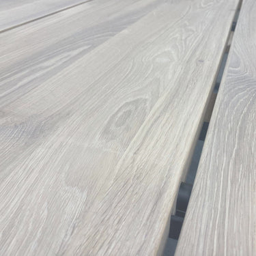 Quatropi ExDisplay 1 x 2m Luxury Forest Rectangular Dining Table Oak Wood Grey