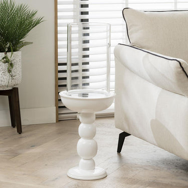Quatropi Exdisplay Modern Quatropi Large White Pillar Candle Holder 81cm x 30cm