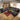 Quatropi Extra Large 8 Seat Modular L-Shape Corner Sofa & Footstool Black