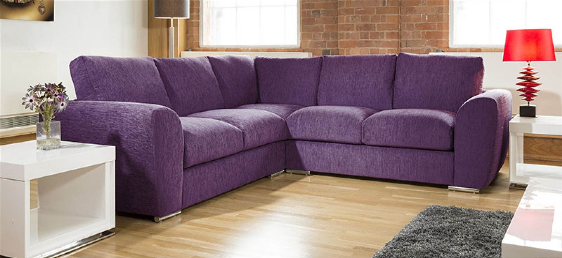 Quatropi Extra Large L Shape Sofa Set Settee Corner Group 265x265cm Grey
