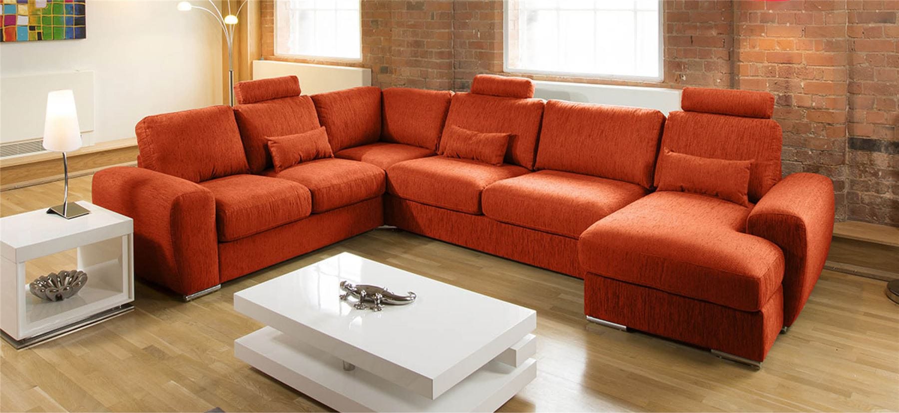 Quatropi Extra Large Modern High Quality L Shape Corner Sofa Group Grande 15RH