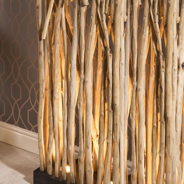 Quatropi Extra Tall 2000 x 1000mm Driftwood Halogen Uplit Ferret Floor lamp