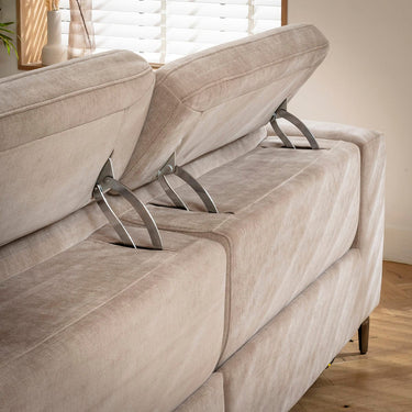 Quatropi Florance Armless Middle Recliner Sofa Module Grey Fabric 82x105cm