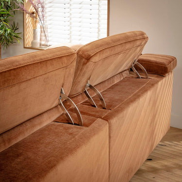 Quatropi Florance Armless Middle Sofa Module Burnt Orange Fabric 82x105cm