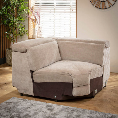 Florance Corner Sofa Module Putty Grey Fabric 122x122cm