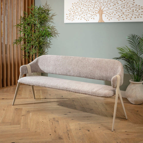 Freya Ultra-Modern 3 Seater Dining Bench Grey 180cm