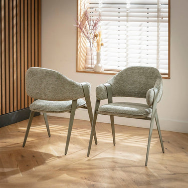Quatropi Freya Ultra-Modern Carver Dining Chair Green