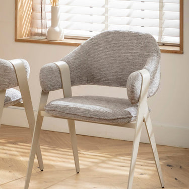 Quatropi Freya Ultra-Modern Carver Dining Chair Grey