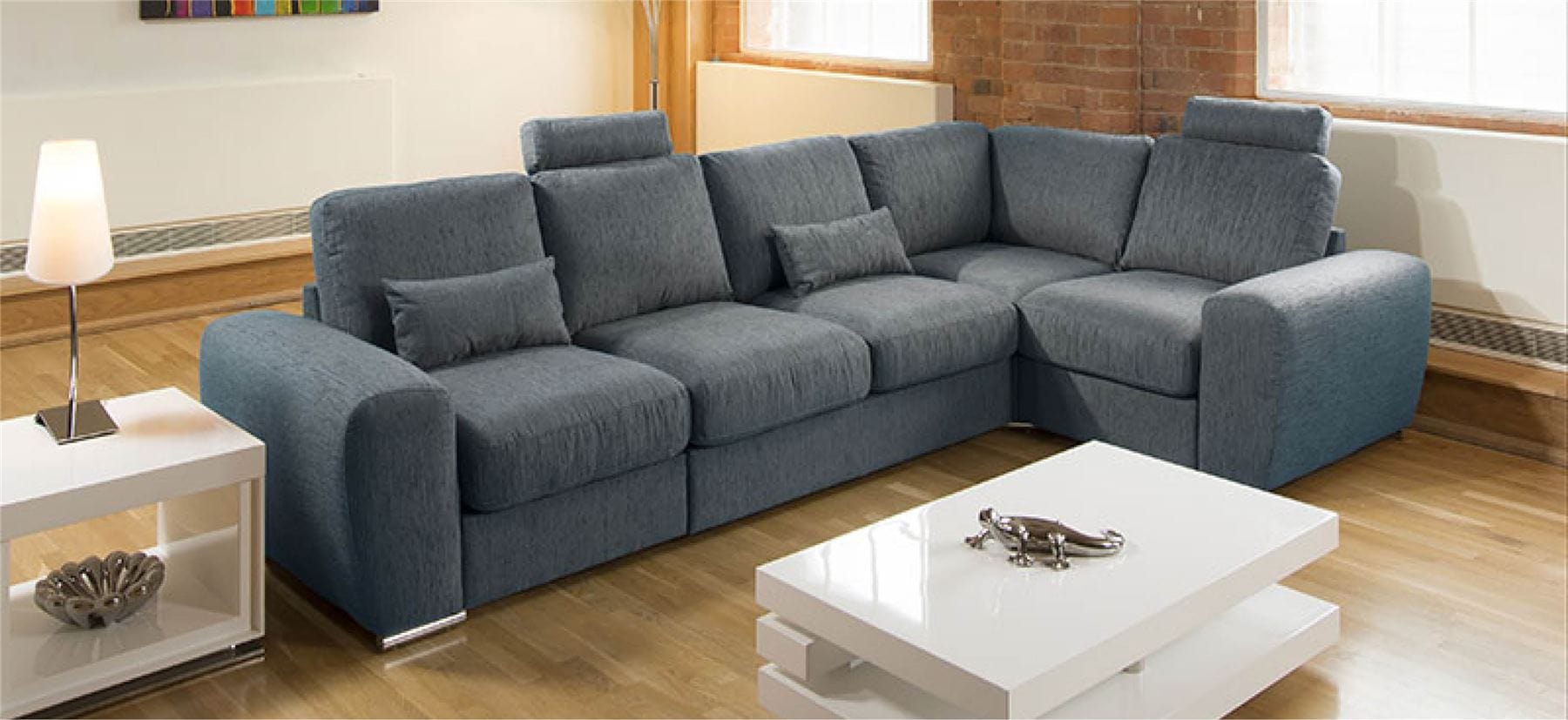 Quatropi Grande 17LH Large Sofa from Quatropi Many Fabrics / Colours Headrests