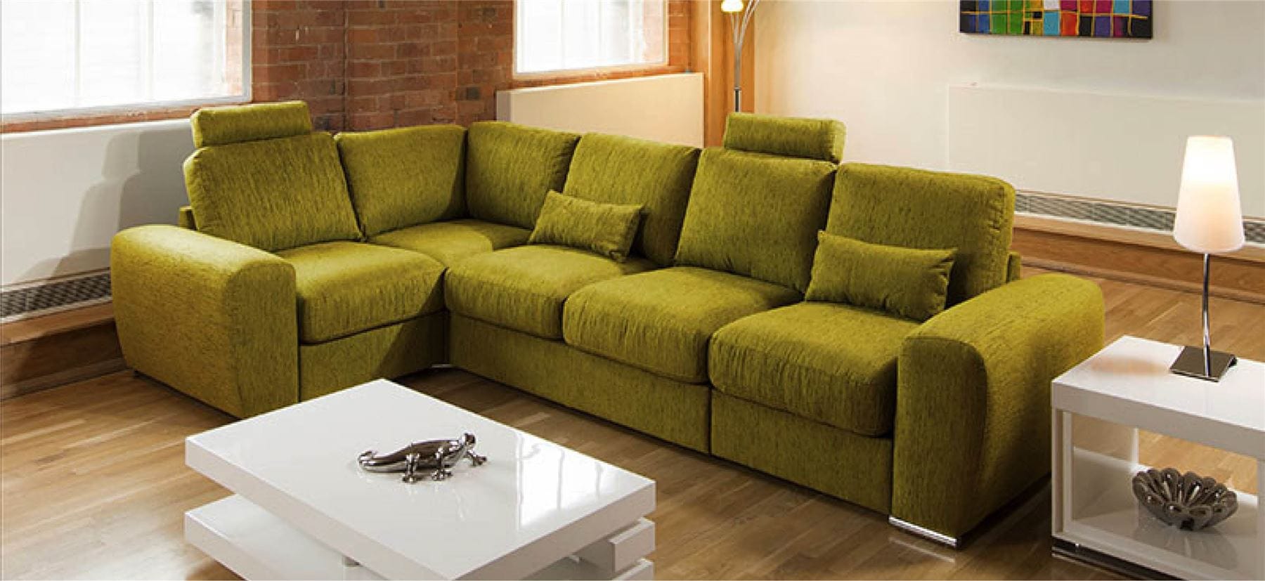 Quatropi Grande 17RH Large Sofa from Quatropi Many Fabrics / Colours Headrests