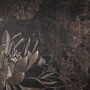 Quatropi Hand-Carved Square Wall Artwork Black & Natural Wood 120x120cm