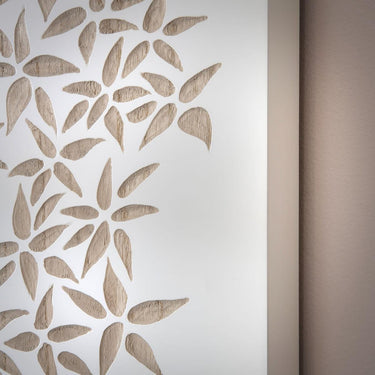 Quatropi Hand-Carved Tree 3-Piece Panel Wall Artwork White & Wood 120x120cm
