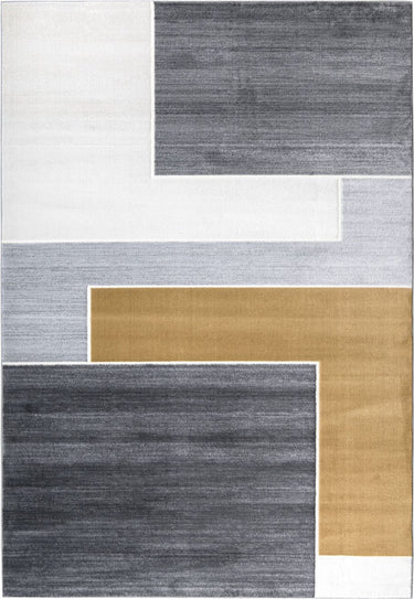 Quatropi Hartley Large Rug Grey / Mustard / Cream / Light Grey 200 X 290cm
