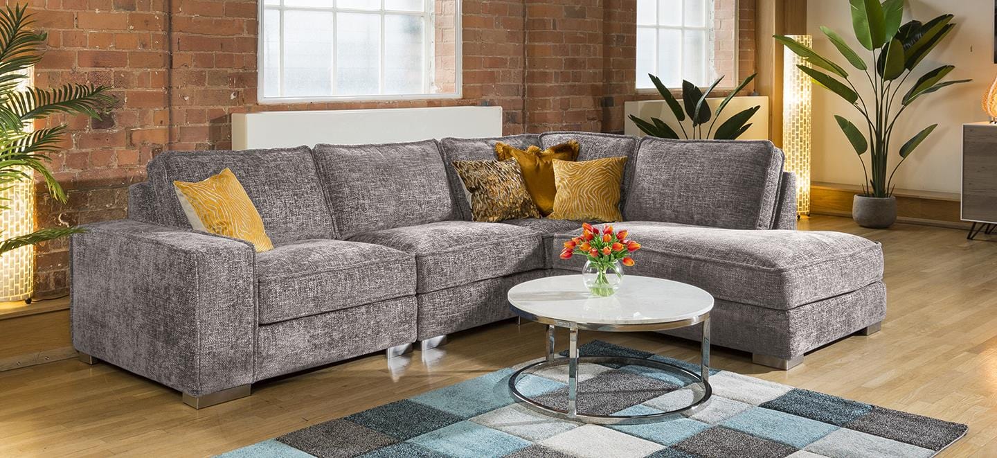 Quatropi Huge Designer L Shape Soft Deep Sofa Many Colours & Fabrics Lexci 4R