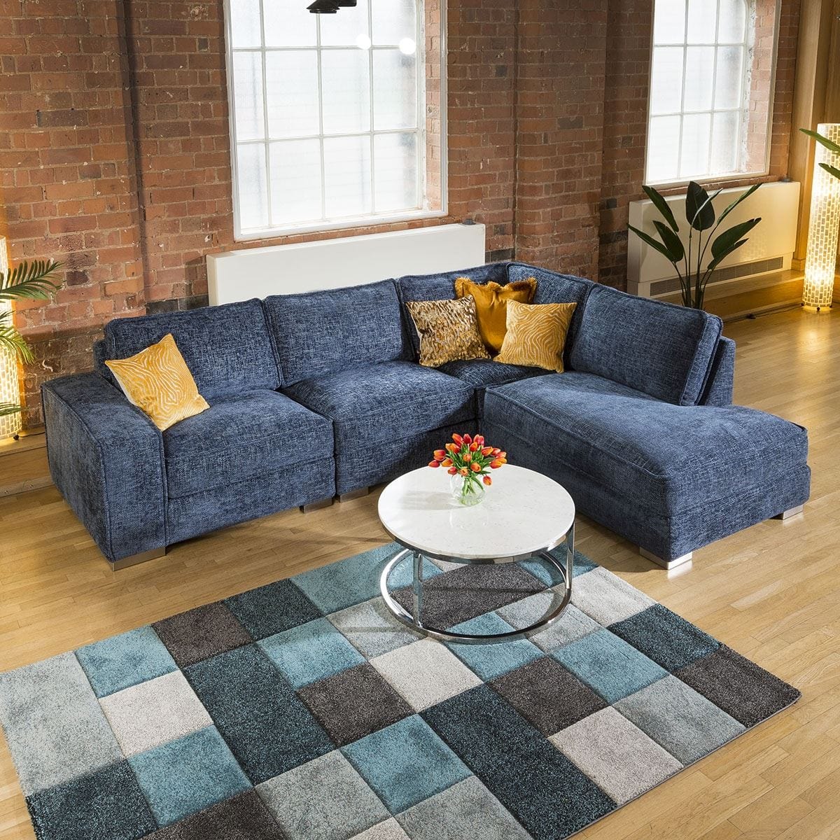 Quatropi Huge Designer L Shape Soft Deep Sofa Many Colours & Fabrics Lexci 4R