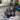 Quatropi Industrial Round Coffee Table Black Ceramic Marble Living Room 90cm