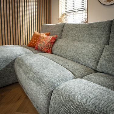 Quatropi Jacob 4 Seater Recliner Corner Sofa - Teal L1L