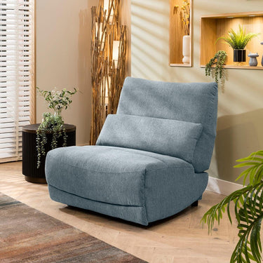 Quatropi Jacob Electric Recliner Section - Blue