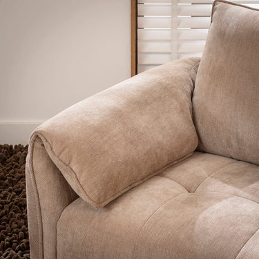 Quatropi Jasmin Right-Hand Armed Modular Sofa Section Neutral Beige 88x88cm