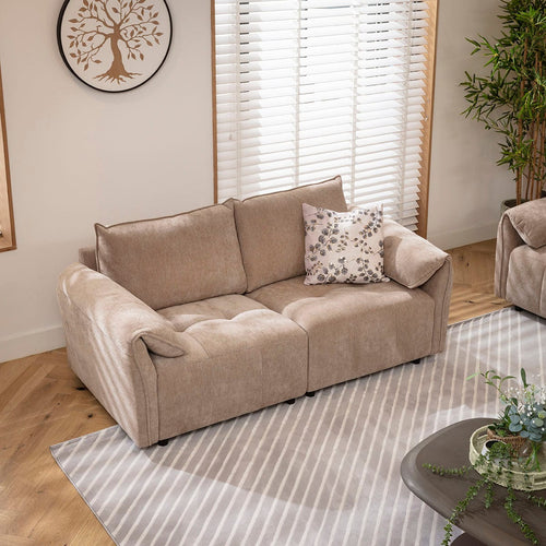 Jasmin Small 2 Seater Sofa Beige 176x88cm 2S