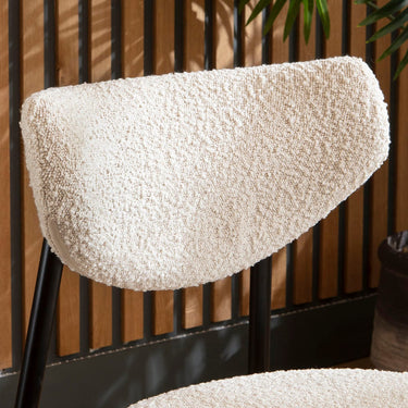 Quatropi Jasmine Cream Boucle Dining Chair