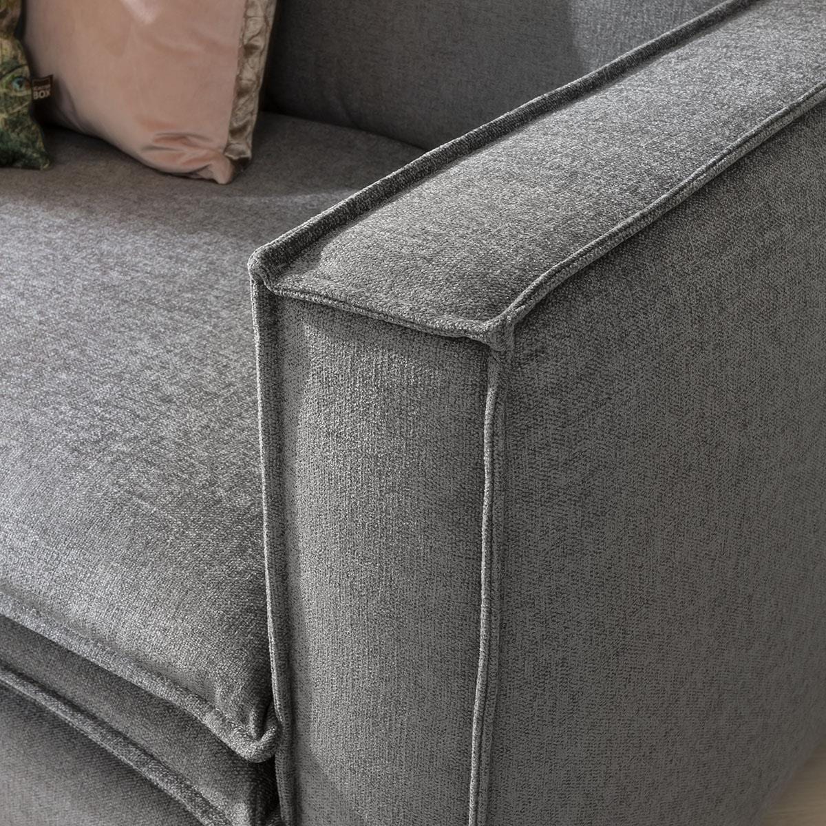 Quatropi Kyle XL Large Armchair in grey fabric 136CHAIR-XL